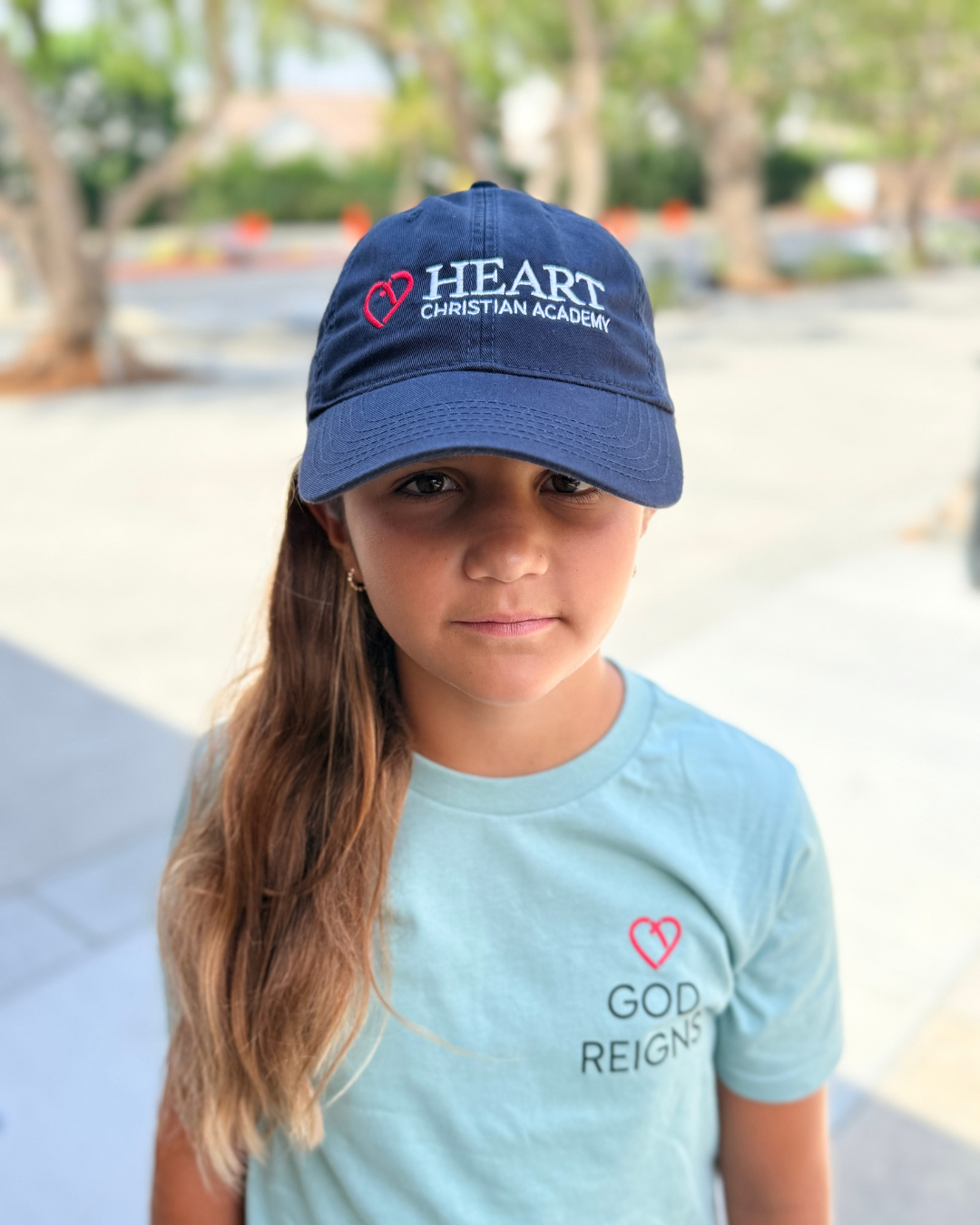 Heart Vintage Navy Baseball Hat